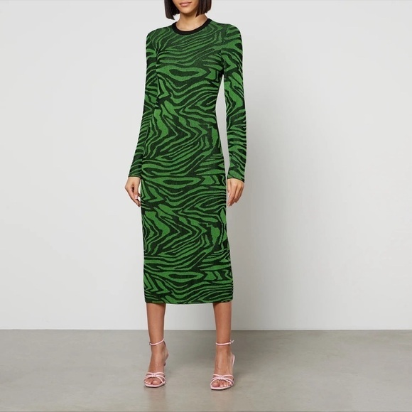 Stine Goya Funda Floral-Print Satin Midi Dress - Picture 1 of 8